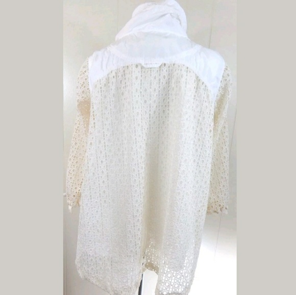 Hei Hei Anthro Eyelet Windbreaker Ivory White - Picture 5 of 6
